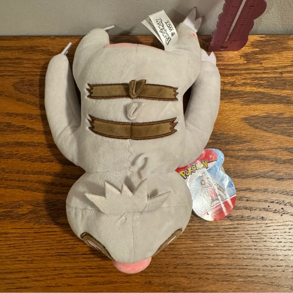 NWT Pokémon Plush Slakoth the Sloth WCT Wicked Cool Toys 9” Lying Flat Gray Pink - Picture 3 of 8